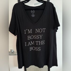 Black Graphic V-Neck Tee.
Made by Project Karma.
Poly cotton blend.